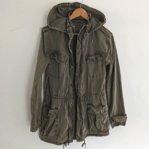 Aritzia Talula Military Safari Style Jacket Olive Green Size Small